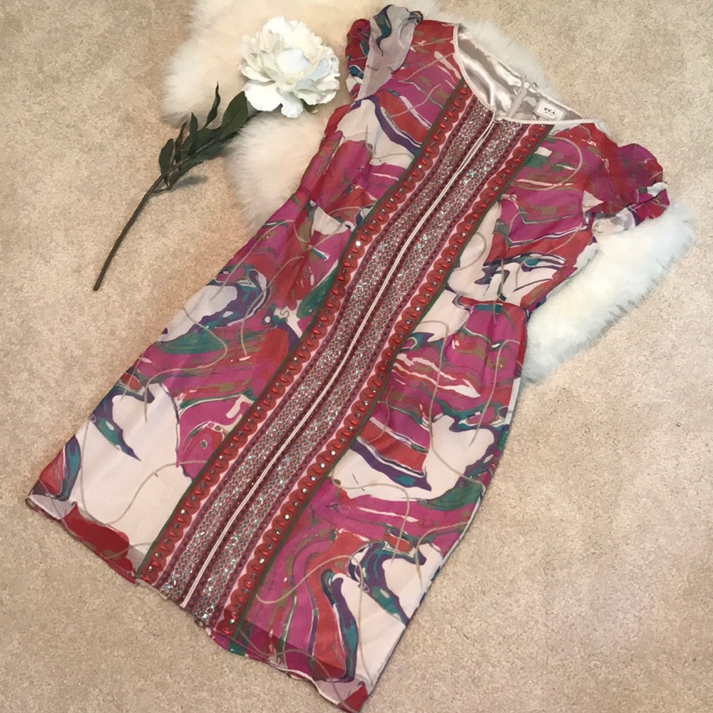 Multicolor Beaded Dress